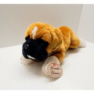 Russ Berrie Yomiko Classics Brown and White Boxer Realistic Puppy Dog 11"